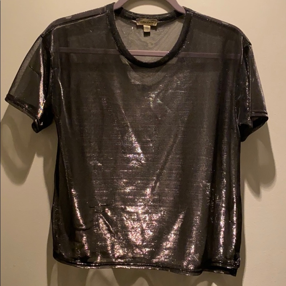 Shimmer mesh shirt